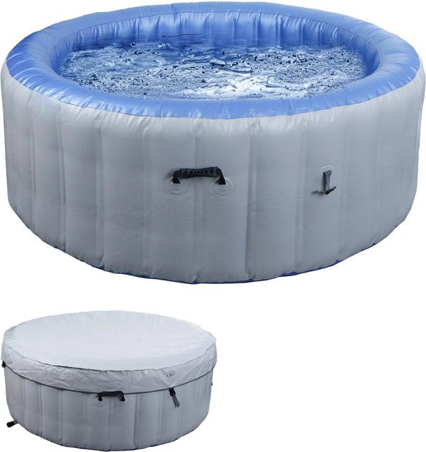 MCW Ersatz-Pool N97 für 4 Personen, aufblasbarer Whirlpool für In- und Outdoor, rund, Durchmesser: 180 cm, grau-blau - Bild 1