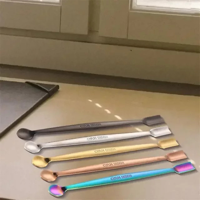 Edelstahl-Bastellöffel für DIY-Handarbeit und Glitzer-Prägungspulver, Länge: 17 cm - Bild 1