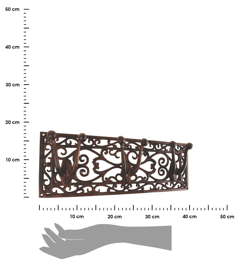 Dekorativer Gusseisenhalter, Höhe: 48,5 cm - Bild 2