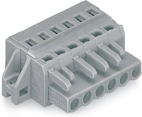 WAGO Buchsengehäuse-Kabel 231-118/027-000 mit 18 Polen und 5 mm Rastermaß in Grau, 10 Stück - Bild 1