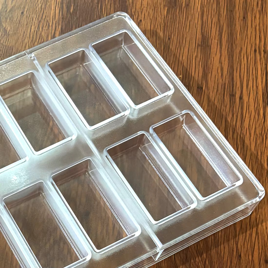 ALICAKE Dubai Schokoriegel-Formen aus Polycarbonat, rechteckig, transparent - Bild 5