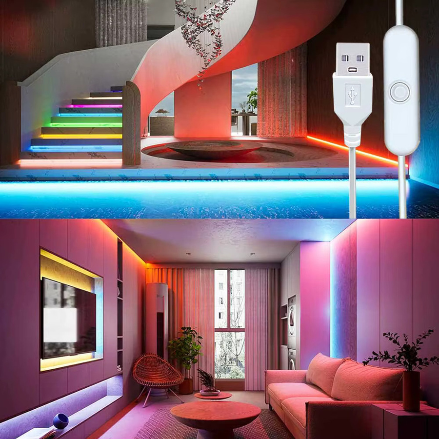 Acosh Neon USB 5V COB LED-Streifen mit 400 LEDs/m, flexibles CCT Multicolor Lichtband mit RA90, Länge: 240 cm - Bild 5