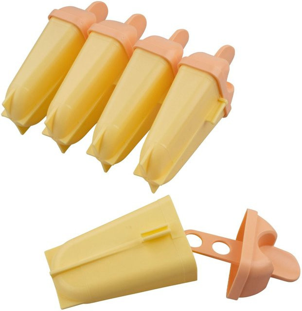 Fackelmann Eisformen für Stieleis, 5 Stück, gelb/orange - Bild 1