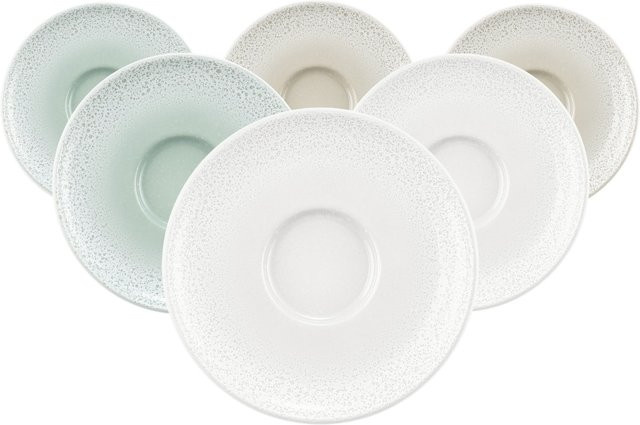 Seltmann Weiden Espressountertassen Sento Home aus Keramik, Weiß, 6er Set, Durchmesser: 12 cm - Bild 1