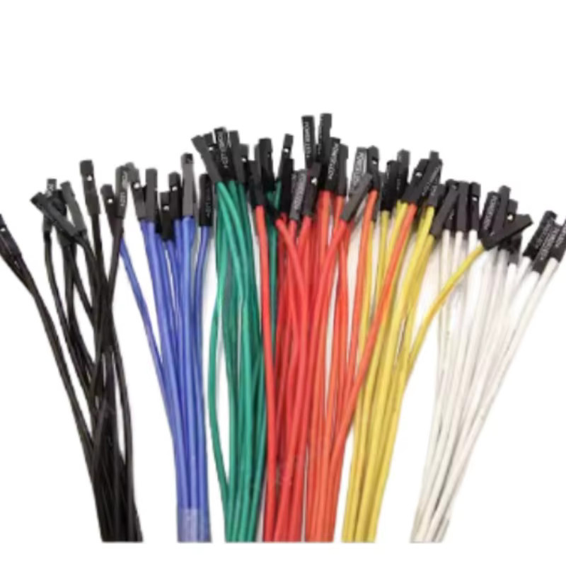 10 Stück Dupont-Überbrückungskabel aus weichem Silikon, 22 AWG, männlich und weiblich, in Blau und Mehrfarbig, für Arduino - Bild 2
