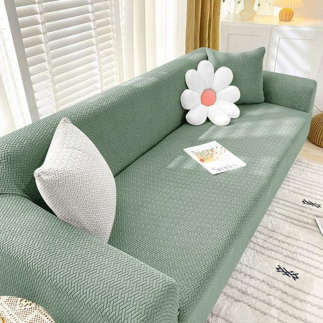 Yiran Furniture T-förmiger Sofabezug aus Stretch-Jacquard in Grün für 1-Sitzer (Breite: 90-140 cm) - Bild 1
