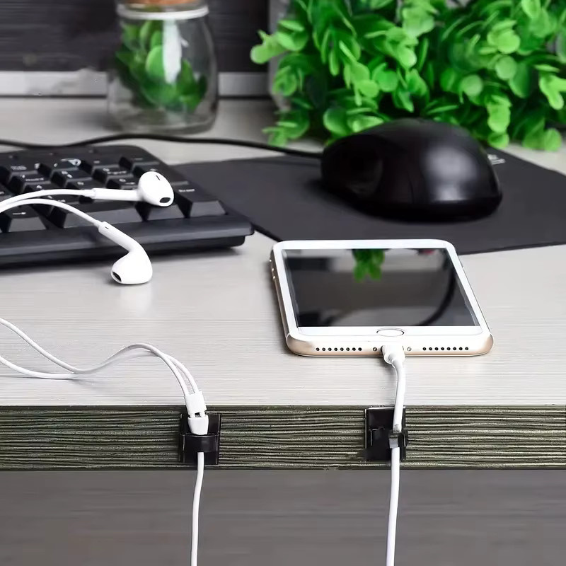 50 selbstklebende Kabelclips in Schwarz zur Kabelorganisation für Auto, Büro und Zuhause - Bild 4