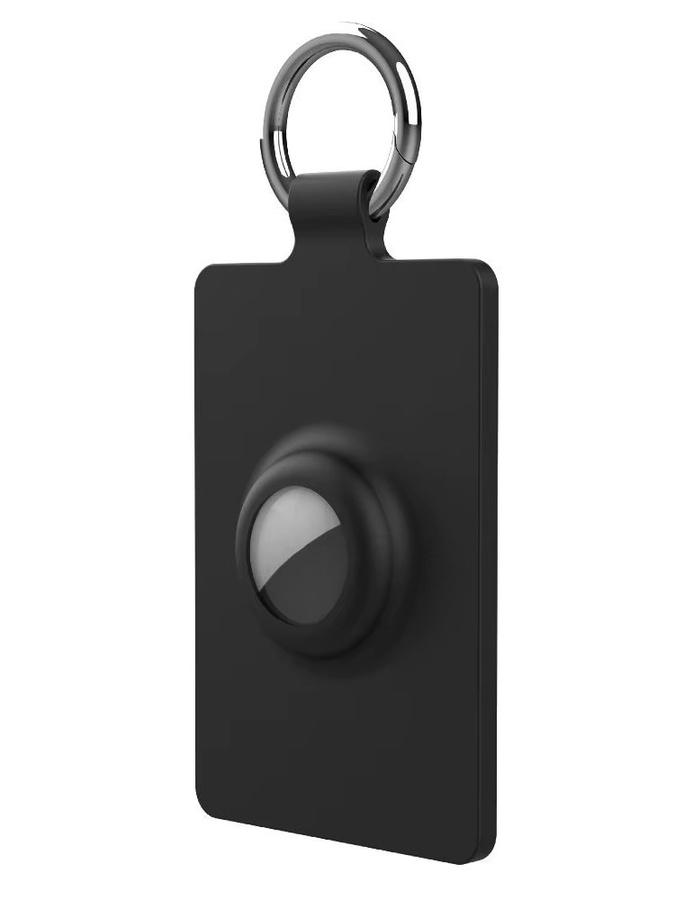 Silikon Schutzhülle für AirTag und Tesla Schlüsselkarte in Schwarz mit Schlüsselkette zur Vermeidung von Verlusten - Bild 7