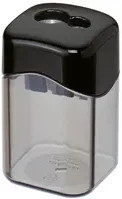 M+R Doppelspitzdose QUATTRO SWING in Transparent und Schwarz - Bild 1