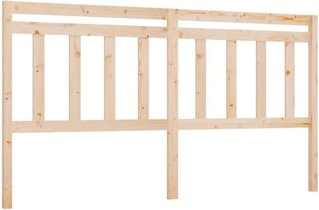 vidaXL Kopfteil aus Massivholz Kiefer in Braun, rustikal, B: 206 cm, H: 100 cm, T: 4 cm - Bild 1