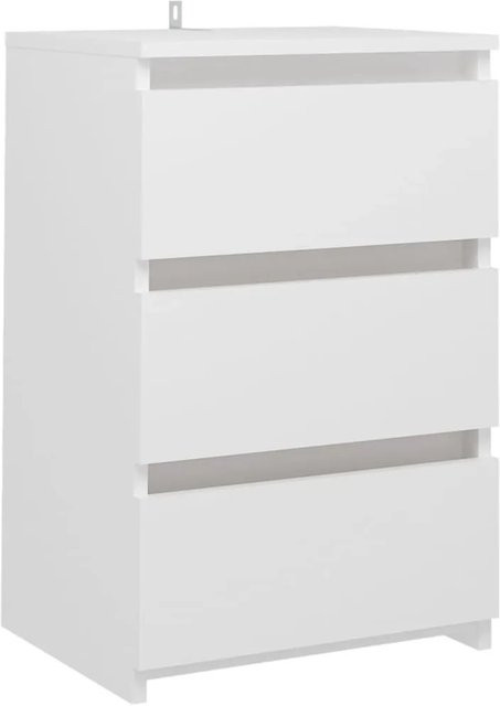 vidaXL Nachttisch aus Holzwerkstoff in Weiß, B/T/H: 40 x 35 x 62,5 cm - Bild 1