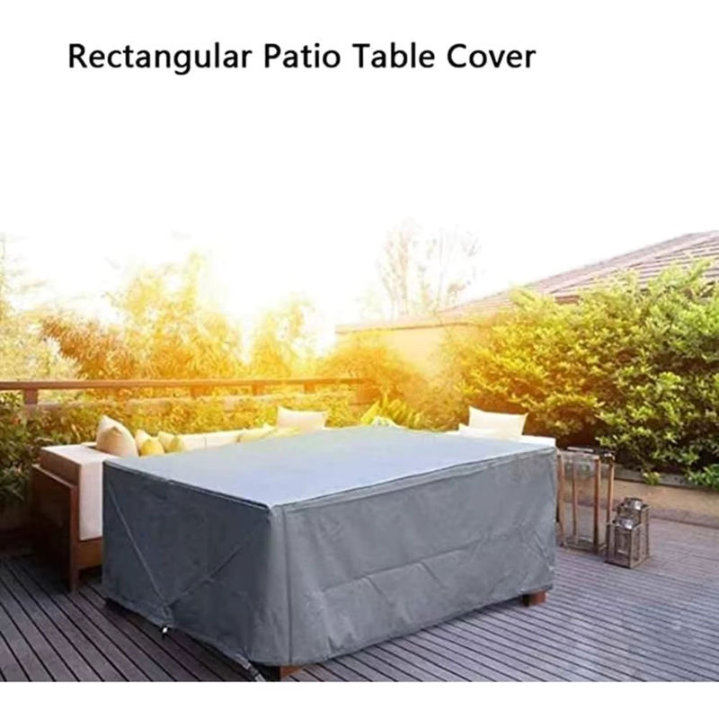 MY·BAKERMAN Wasserabweisende Gartenmöbel Abdeckungen für Sofa und Tisch in Grau/Silber - Bild 3