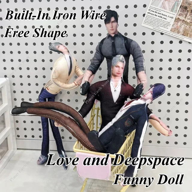 Love and Deepspace Anime Puppen mit eingebautem Draht für Sylus, Rafayel, Zayne, Xavier oder Caleb - Bild 1