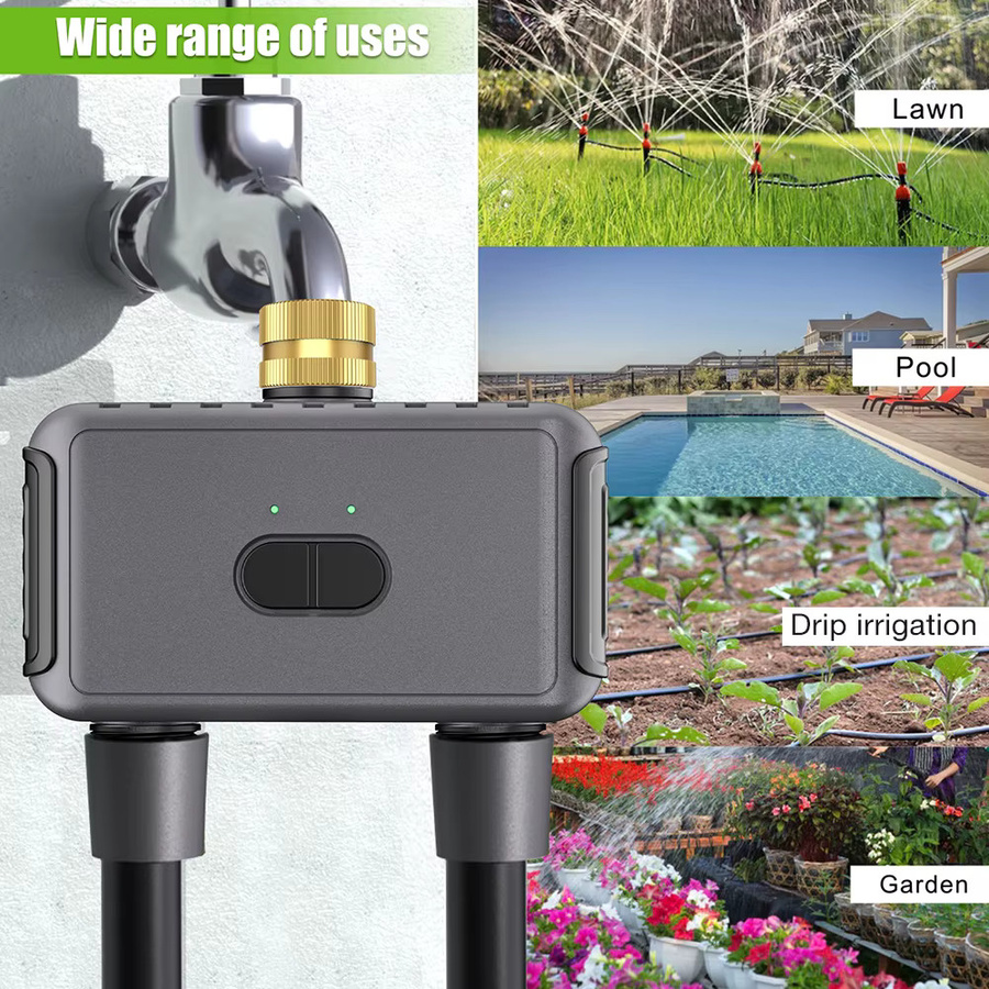 INSOMA Wifi Bewässerungssystem mit Dual-Schlauch und automatischem Wasser-Timer für Garten und Rasen - Bild 2