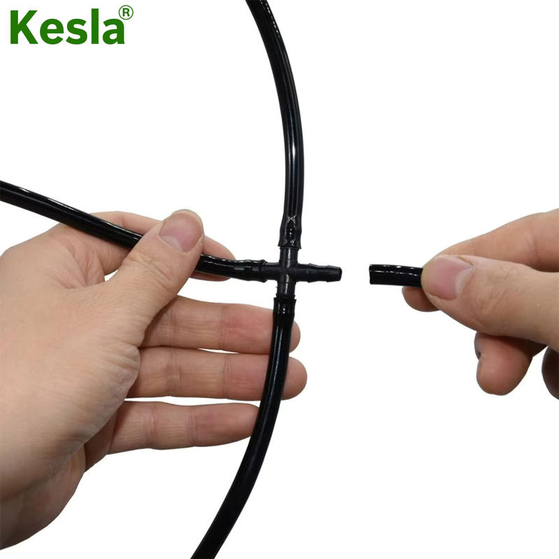 KESLA Garten Bewässerungsschlauch aus PVC mit Schnellstecker für Micro Drip Systeme, Farbe: Schwarz, Durchmesser: 4/7 mm - Bild 2