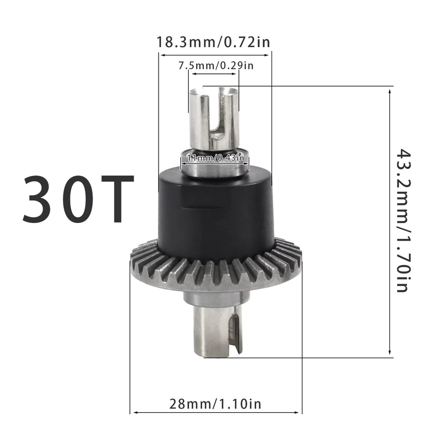 Wltoys Pulvermetallurgisches Getriebedifferential, Zubehör, Metall, Grau - Bild 2