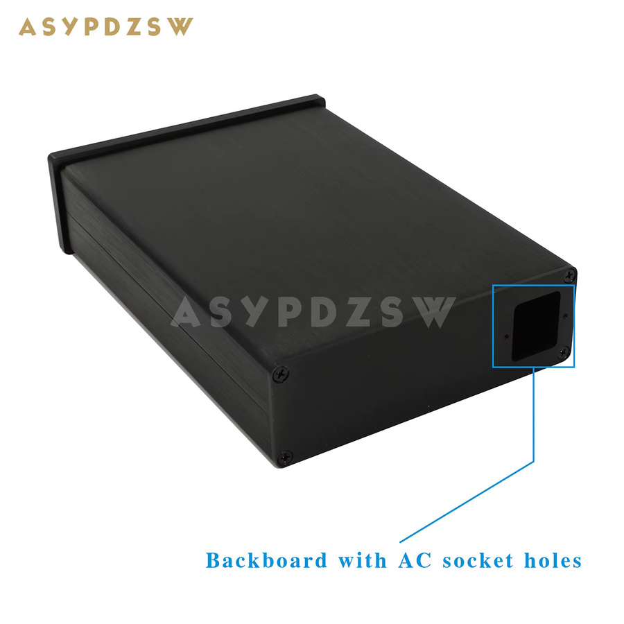 A1706-B Vollaluminium AMP-Gehäuse für Vorverstärker und DAC/PSU-Box in Schwarz oder Silber - Bild 2