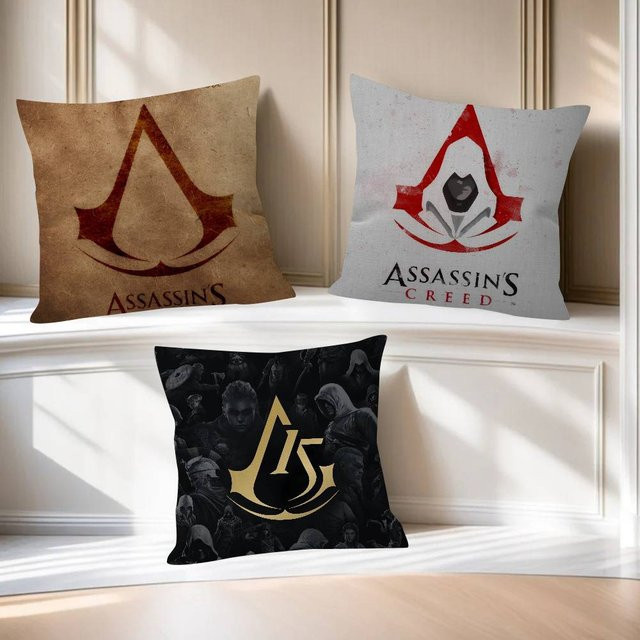 Beast Kingdom Kissenbezug mit Assassin's Creed Logo, quadratisch, 40 x 40 cm - Bild 1