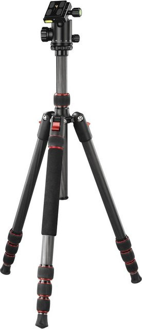 Hama Ramble II Duo Carbon Dreibeinstativ mit Smartphone-Halterung in Schwarz - Bild 1