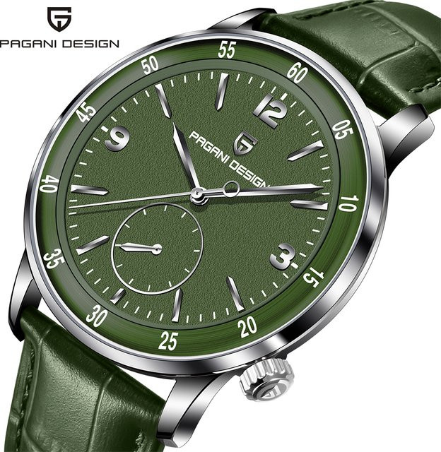 Pagani Design Armbanduhr, Mechanisch, Handaufzug, Edelstahl, Orange, 42 mm, Herren - Bild 1