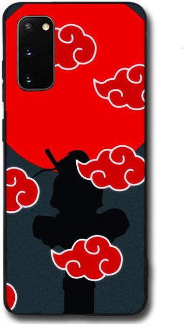 Akatsuki Anime Naruto Handytasche für Samsung Galaxy S10 Lite, A21s, A31, A32, A20, A51, A52, A71 5G, A72, A80, A91 in Rot - Bild 1