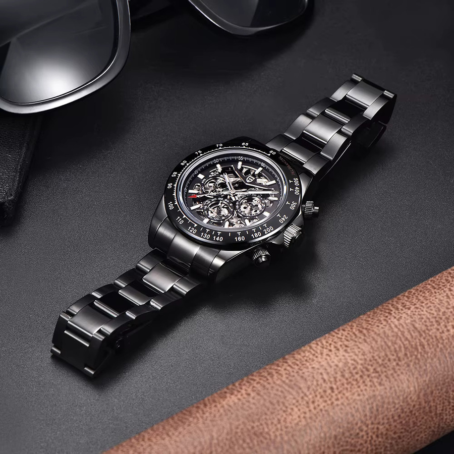PAGANI DESIGN Armbanduhr Automatik, Edelstahl, Schwarz, Herren - Bild 2