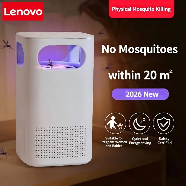 Lenovo Elektrische LED Mückenlampe zur Fliegen- und Mückenabwehr in Weiß - Bild 1