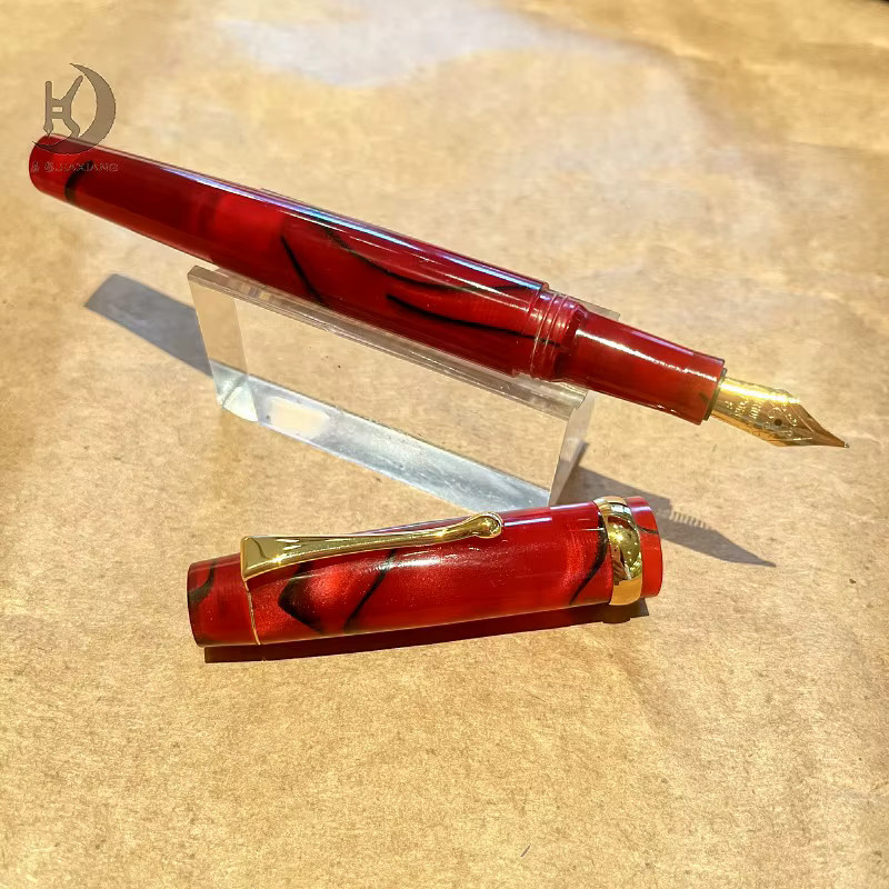 Jinhao 957 Füllfederhalter aus Acryl in Rot für Journaling und besondere Anlässe - Bild 2