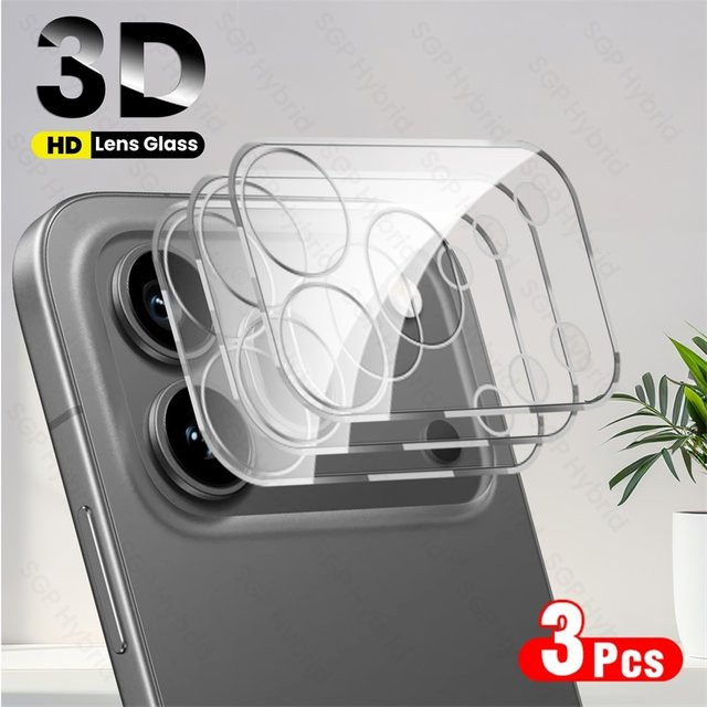 3er-Pack Kameraschutzfolie aus 3D-Klarglas für Honor 600 Pro 5G, 6,57 Zoll, Transparent - Bild 1