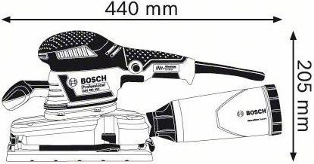 Bosch Professional Schwingschleifer GSS 280 AVE mit 350W, B/T: 11,4 x 22,6 cm - Bild 3