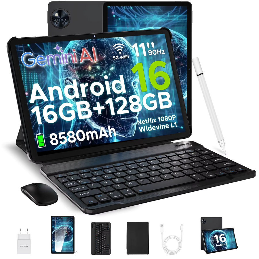 DOOGEE U11 Android 16 Tablet Blau mit 11 Zoll Ultra-Klar 90Hz Display, 4GB RAM, 128GB ROM und 8580mAh Akku - Bild 4