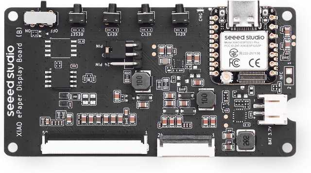 Seeed Studio XIAO ePaper Display Board EE04 mit XIAO ESP32-S3 Plus, unterstützt 24-polige und 50-polige ePaper-Displays in Schwarz - Bild 1
