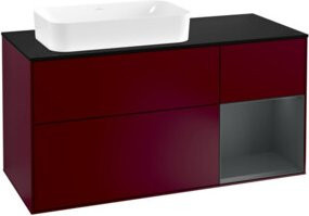 V&B Waschtischunterschrank Finion in Platinbraun matt lackiert, B/T/H: 120 x 50,1 x 50,1 cm - Bild 1