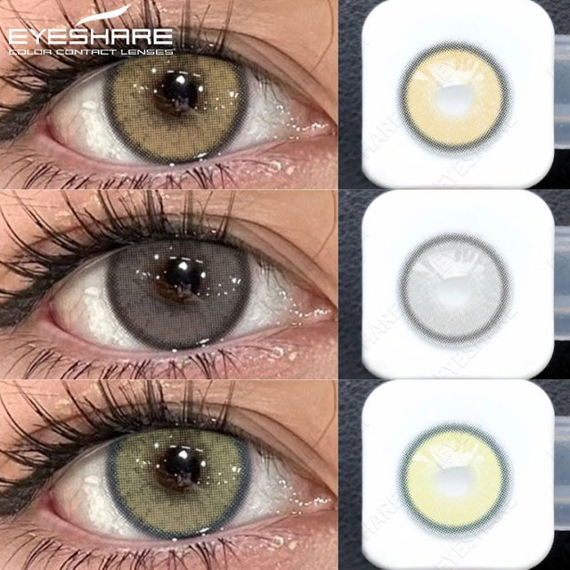 EYESHARE Farbige Kontaktlinsen, Grün, Unisex, Jahreslinsen - Bild 1