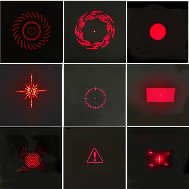 NYBOOCRA Diffraktives Optisches Element DOE Linse für DG-Gitter Laserlicht-Musterprojektion in Rot, B/T/H: 5 x 5 x 0,3 mm - Bild 1