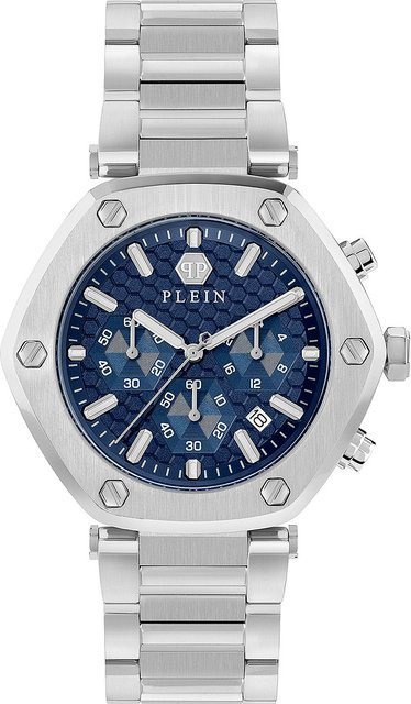 Philipp Plein Chronograph, Quarz, Edelstahl, Blau, 42 mm, Unisex - Bild 1