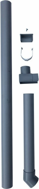 Halls Fallrohr-Set für Popular Gewächshäuser, Schwarz, 57 cm - Bild 1