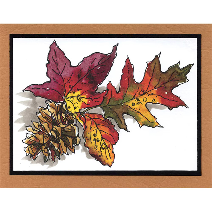 Transparente Motivstempel für Scrapbooking und DIY-Bastelarbeiten mit Weihnachtsblättern, Blumen, Eichhörnchen und Eulen in Mehrfarbig - Bild 2