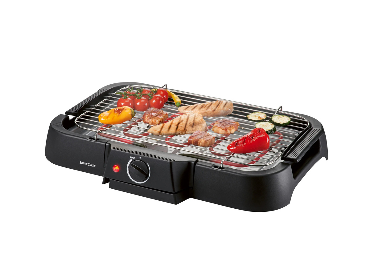 SILVERCREST KITCHEN TOOLS Elektro-Tisch-und-Stand-Grill in Schwarz mit stufenloser Temperatureinstellung und Grillrost aus Edelstahl - Bild 2
