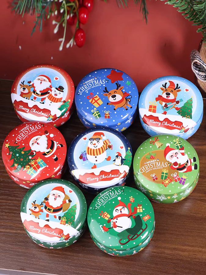 HNKMP Weihnachtsdose aus Blech in Multicolour für Kekse, Süßigkeiten oder Kerzen mit Herz-Design - Bild 4