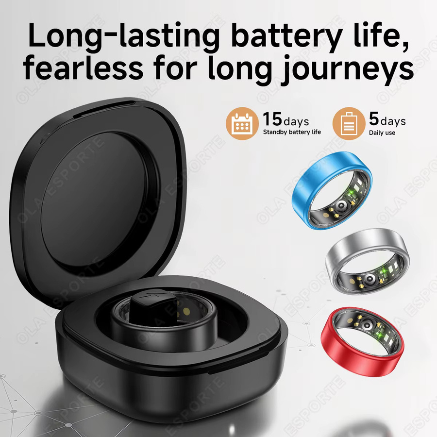 Ola Esporte Smart Ring, Titan, lila, wasserdicht, Unisex - Bild 4