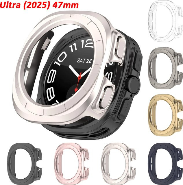 CAOWTAN Uhrengehäuse für Samsung Galaxy Watch Ultra 2025, 47 mm, PC-Abdeckung, Unisex - Bild 1