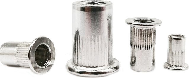HZYUEGOU Aluminium Flachkopf Nietmuttern Bindeneinsätze in Silber - Bild 1