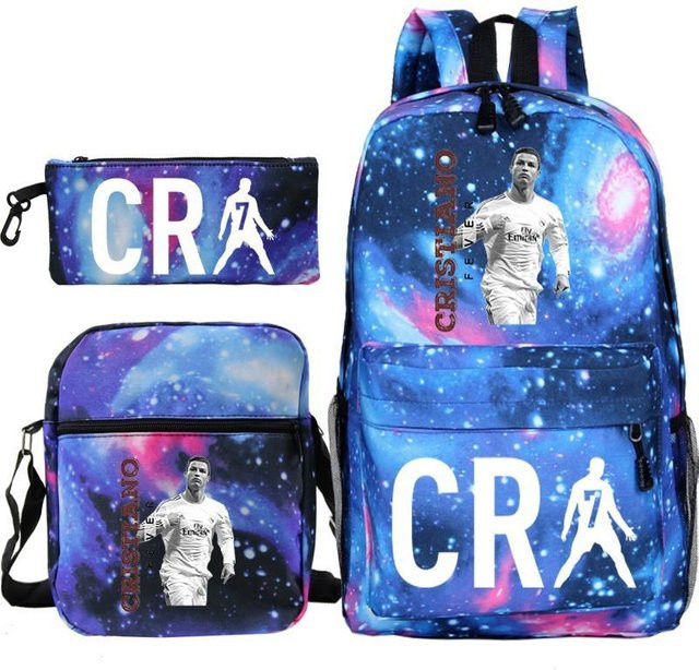 C Ronaldo 3-teiliges Schulset bestehend aus Schultasche, Rucksack und Federmäppchen in Multicolour - Bild 1