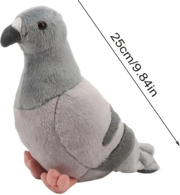 Wucifang Bags Bing Bong Graue Taube Plüschtier, ab 3 Jahre - Bild 1