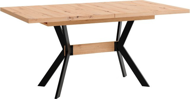 byLIVING Esstisch BREMEN Auszugstisch in Artisan Eiche und Schwarz, Breite: 160 cm, Auszug: 200 cm - Bild 1