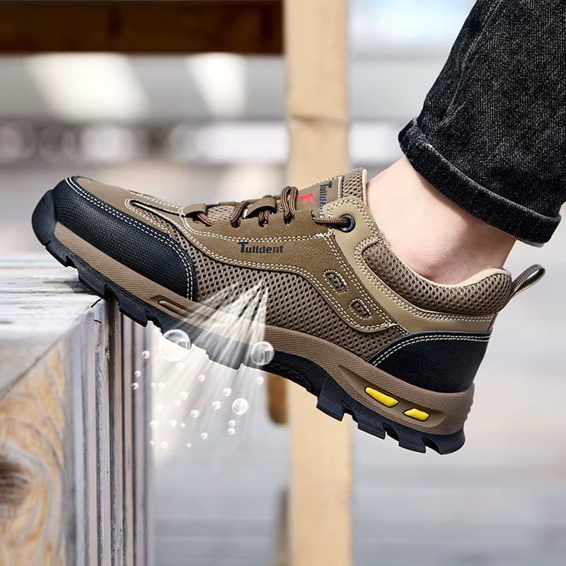 TANRDON Sommer-Arbeitsschutzschuhe für Herren, durchstichfeste Sicherheitsstiefel im taktischen Design - Bild 3