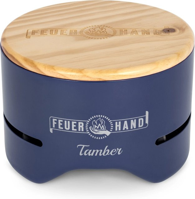 Feuerhand Tischgrill Tamber mit emailliertem Grillrost in Kobaltblau Durchmesser: 20 cm - Bild 1