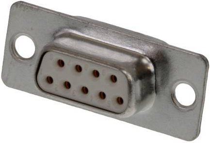 Molex D-SUB Stecker 9-polig zum Löten in Weiß und Silber - Bild 1