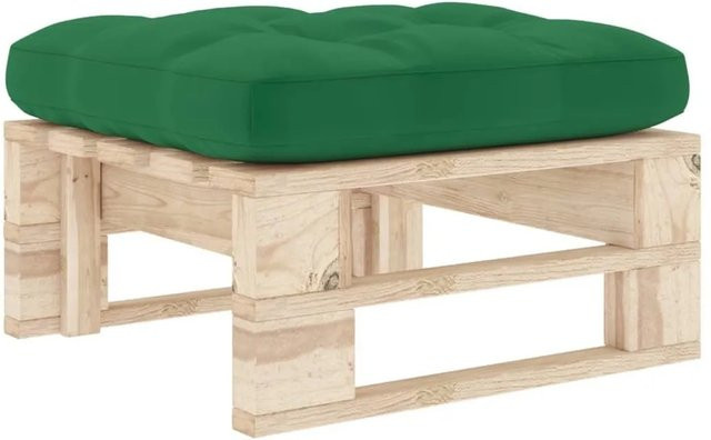 vidaXL Garten-Palettenhocker aus imprägniertem Kiefernholz in Braun und Grün, B/T/H: 60 x 60 x 25 cm - Bild 1